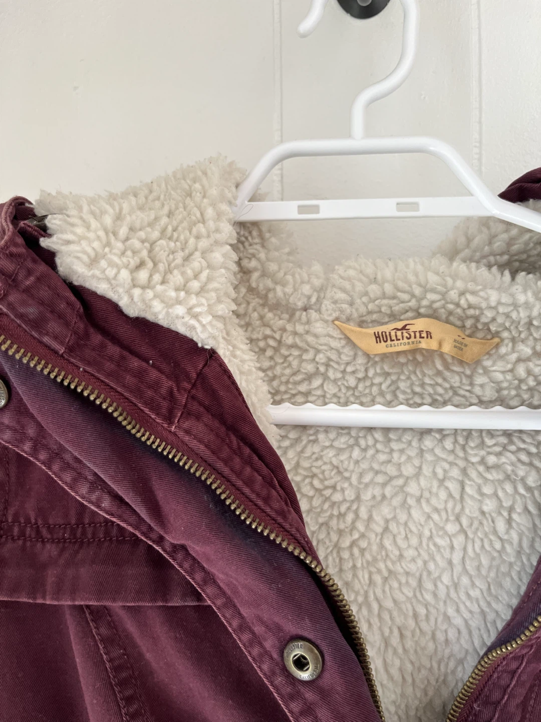 Hollister Burgundy Sherpa-Lined Parka - photo 3