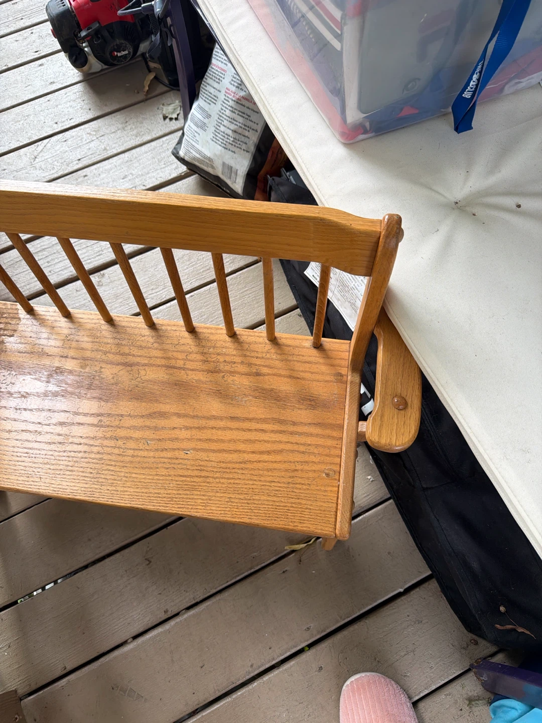 Wooden Children's Bear Bench - photo 2
