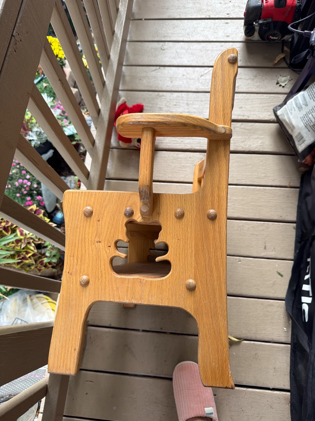 Wooden Children's Bear Bench - photo 3