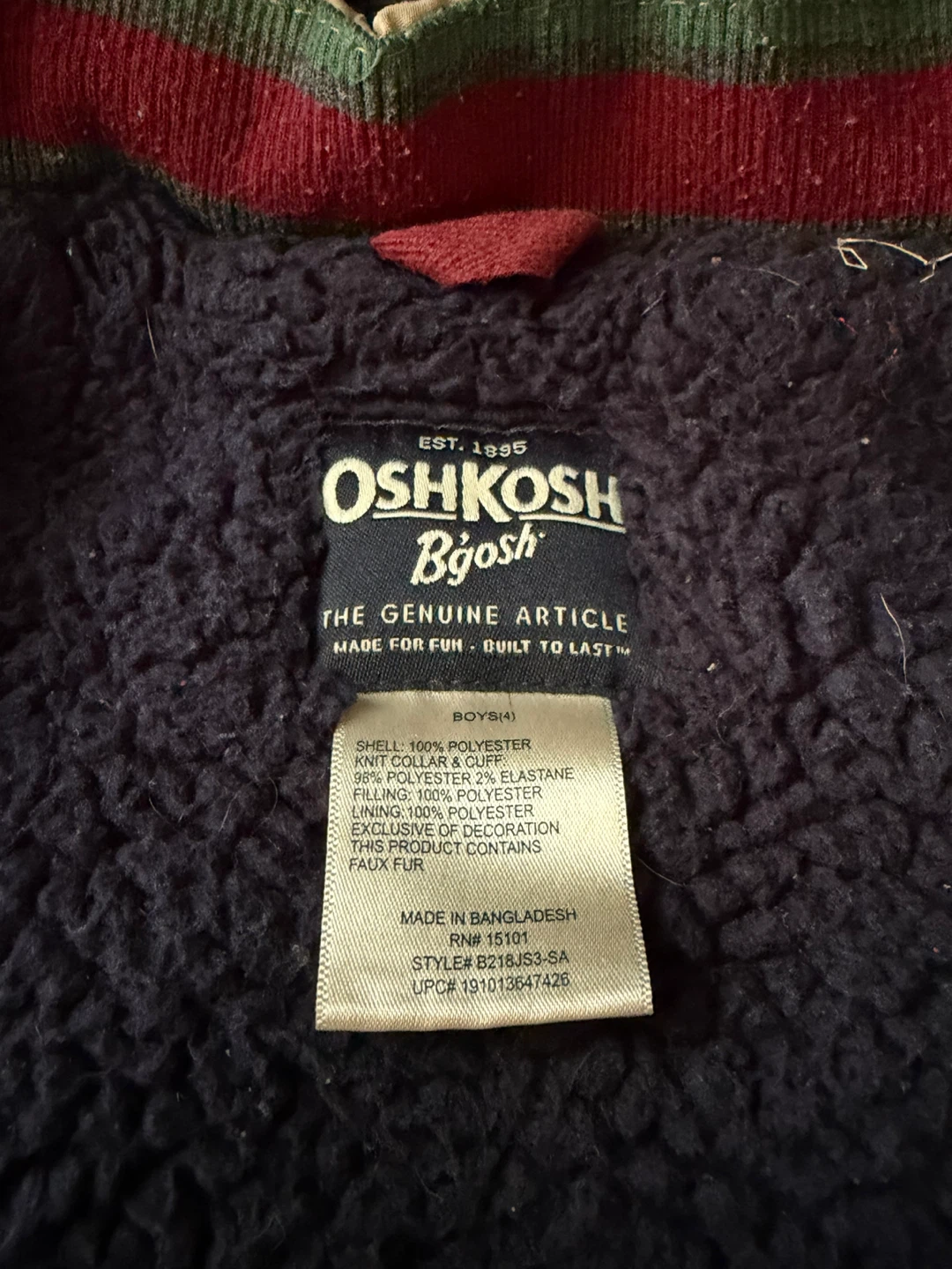 OshKosh B'gosh Boys Winter Jacket Size 4 - photo 3