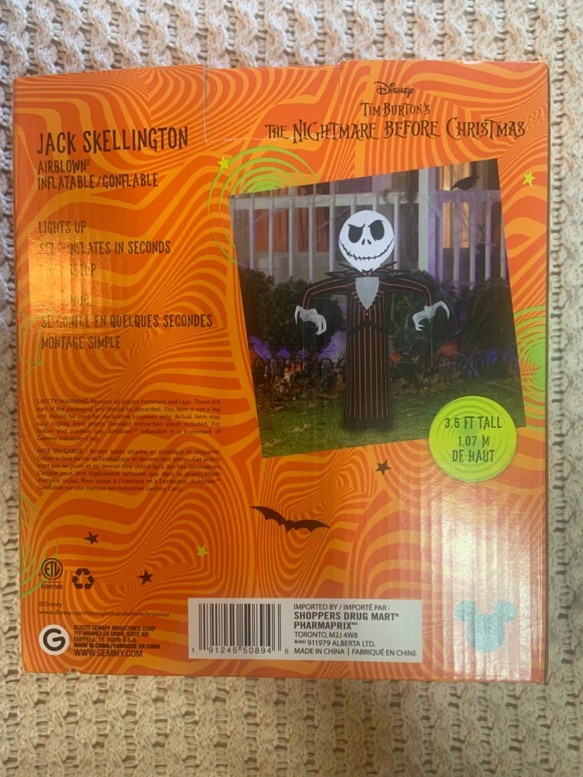 Disney Jack Skellington Airblown Inflatable - photo 5
