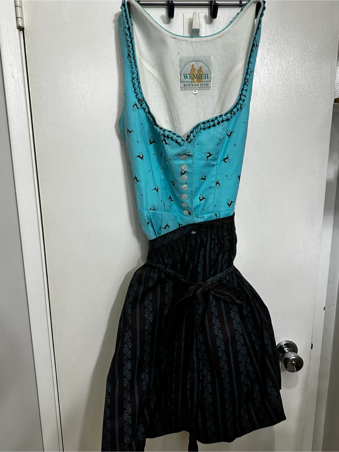 Austrian Dirndl dress complete with matching apron