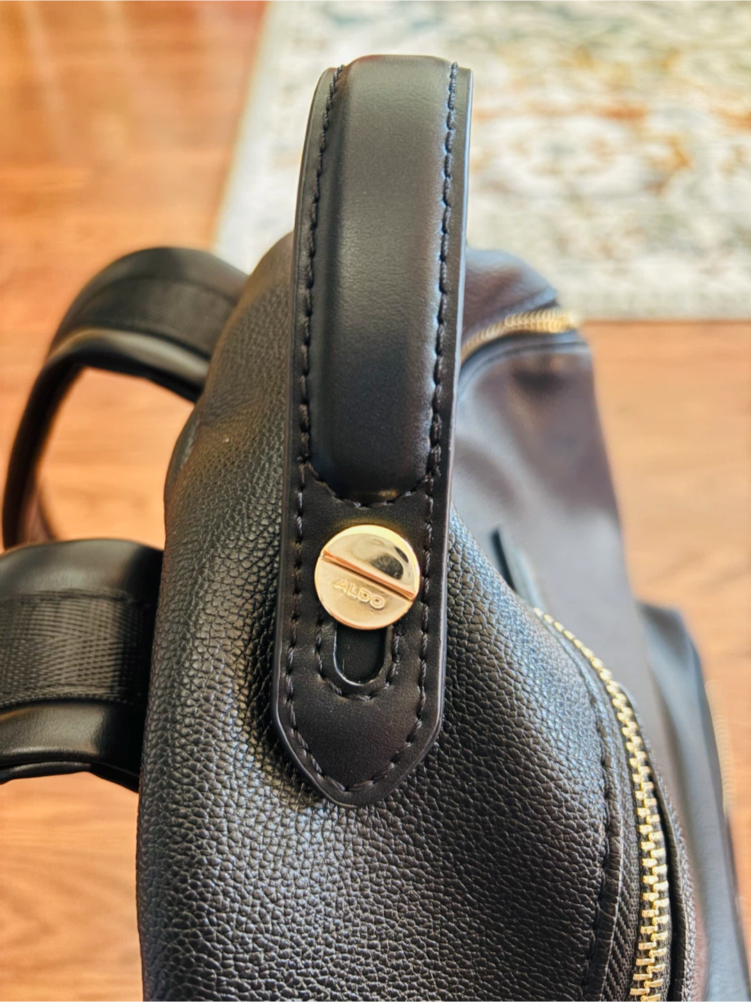 Aldo Black Faux Leather Backpack - photo 3