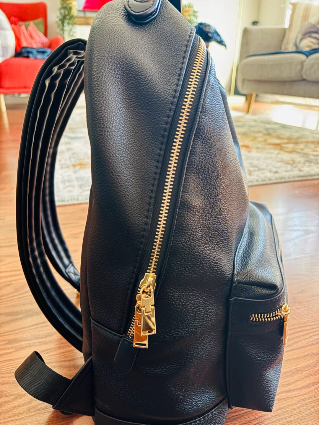 Aldo Black Faux Leather Backpack - photo 4