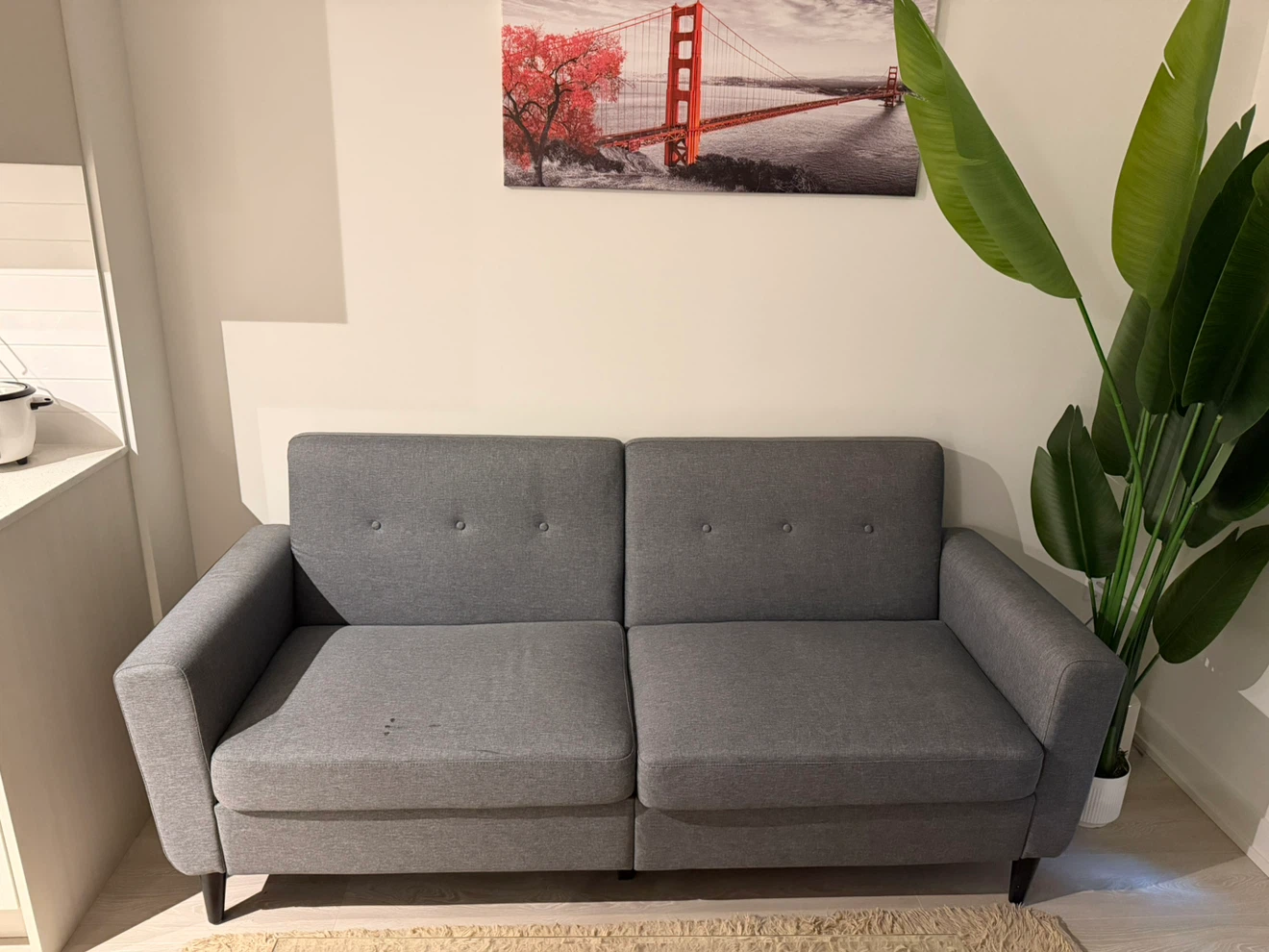 Grey Fabric Loveseat - photo 3