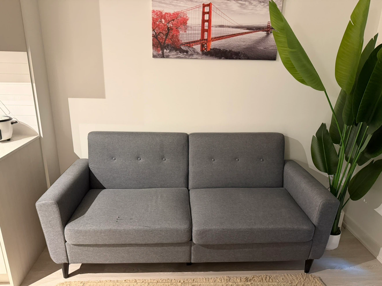 Grey Fabric Loveseat - photo 4