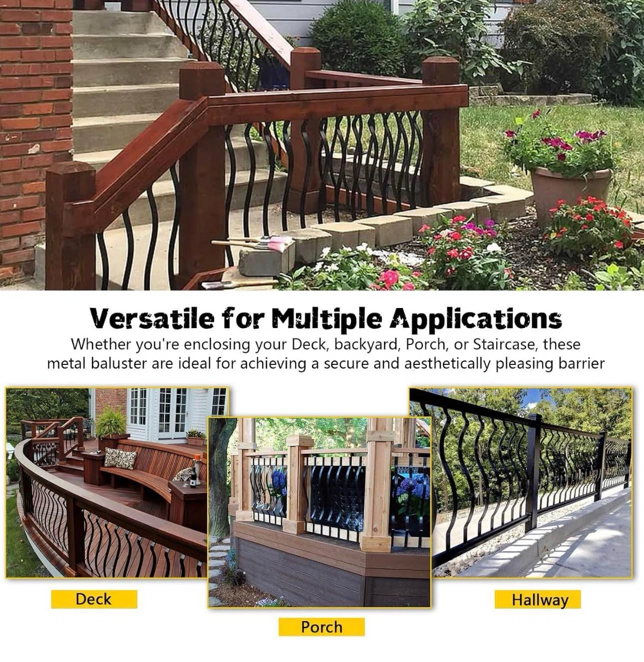 Deck Balusters 32-1/4 Inches - 52pcs Curve Iron - BNIB - photo 5
