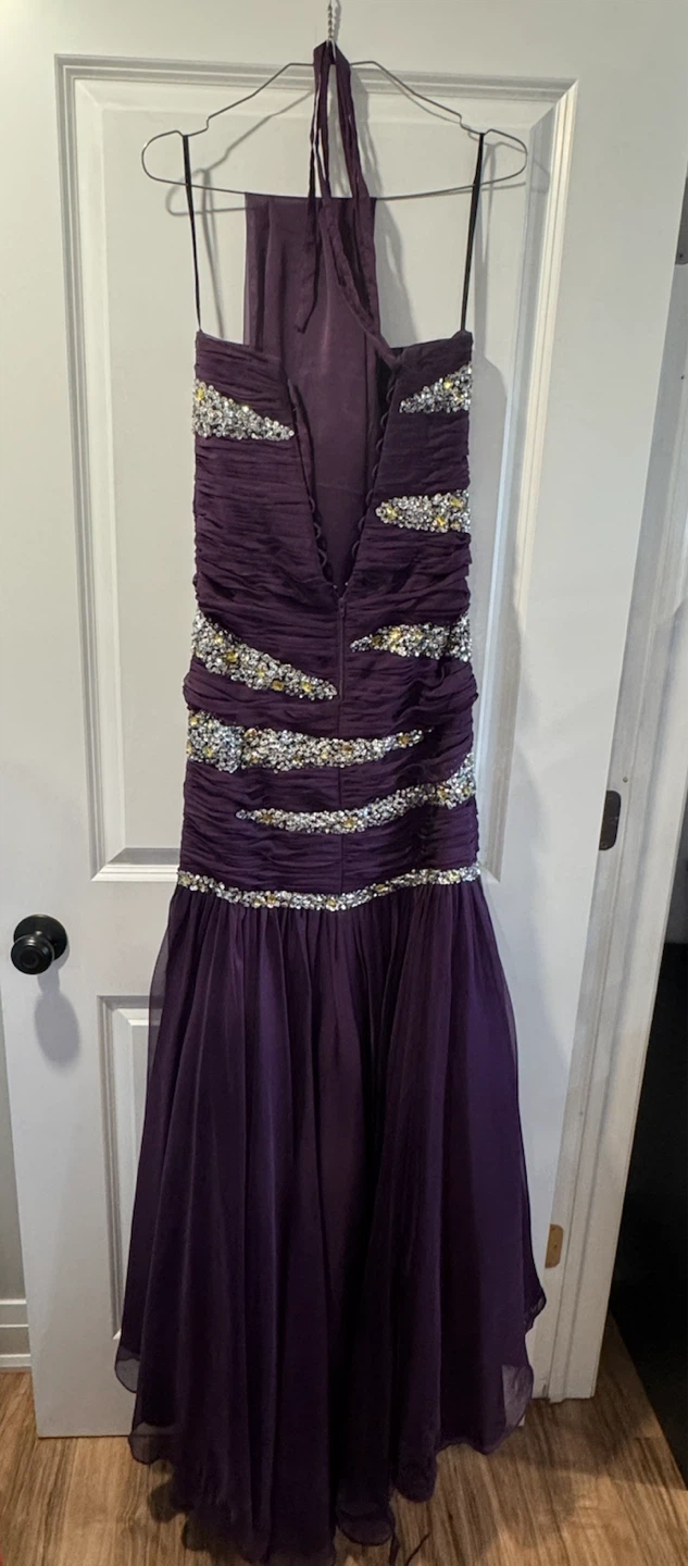 Purple Beaded Evening Dress - photo 2