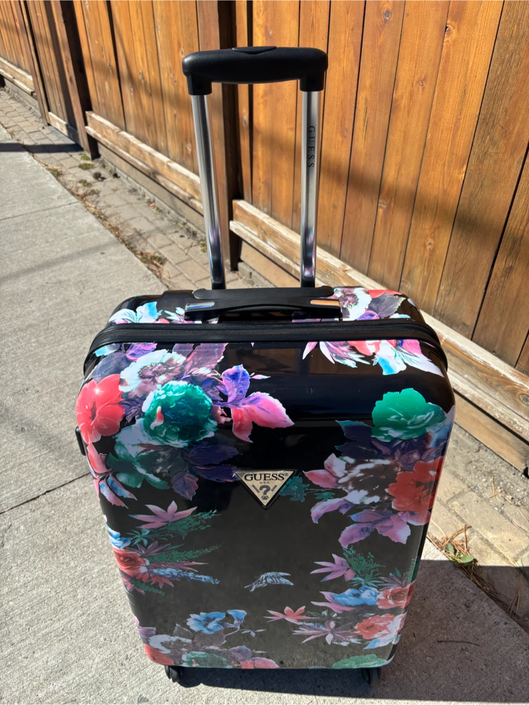 Large Guess Floral Hardside Luggage - photo 2