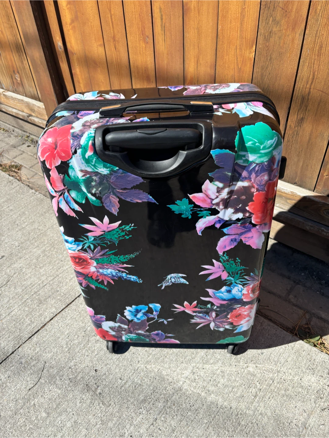 Large Guess Floral Hardside Luggage - photo 4