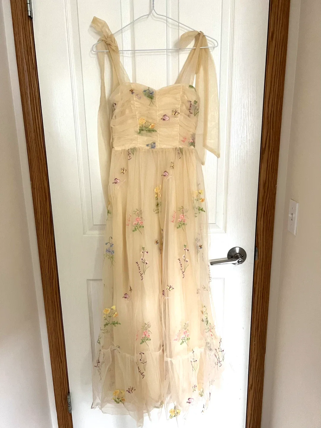 Yellow floral dress