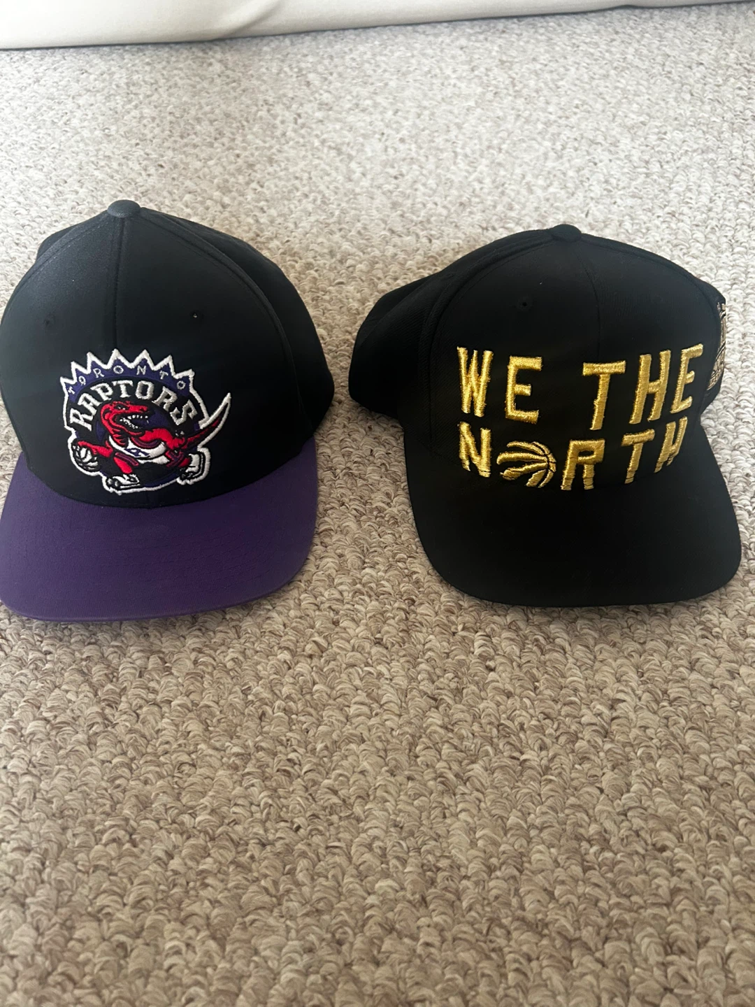Two Mitchell & Ness Toronto Raptors Snapback Hats
