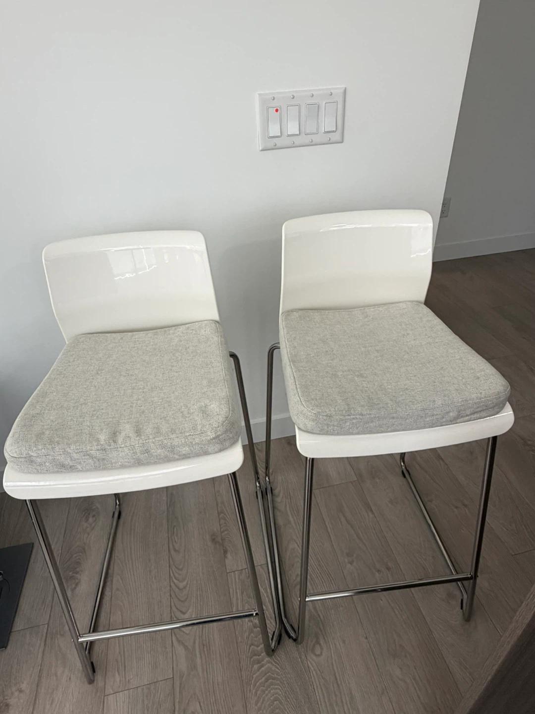 Two IKEA GLENN Bar Stools