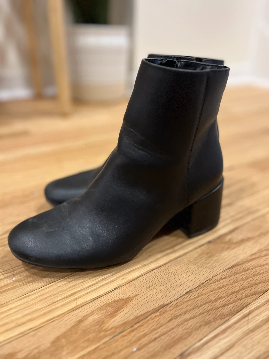 Black Block Heel Ankle Boots