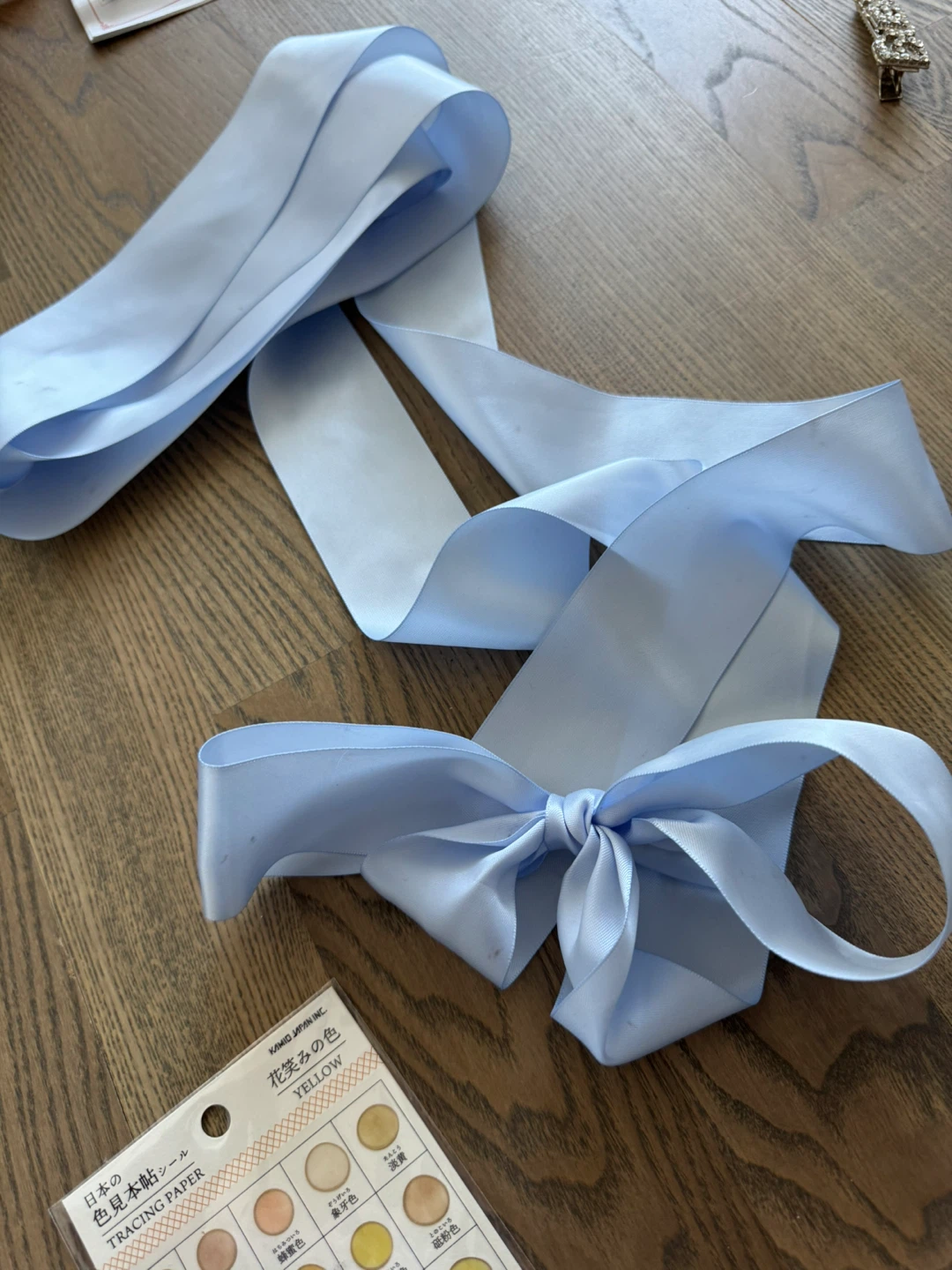 Light Blue Satin Hair Ribbon - photo 3