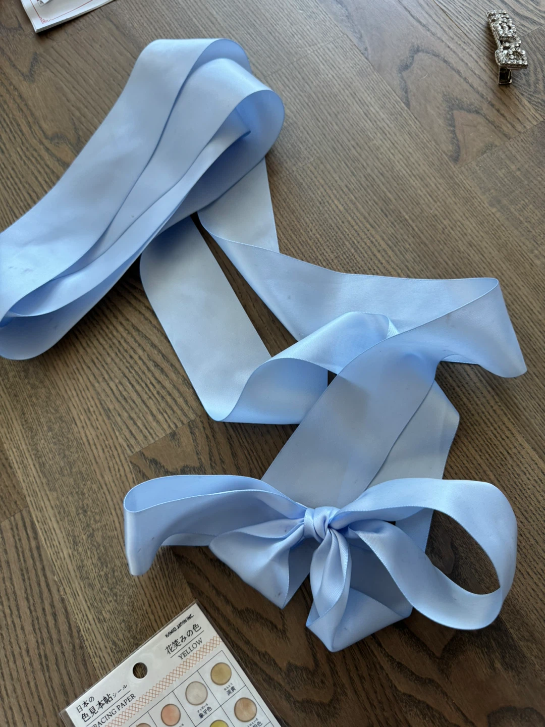 Light Blue Satin Hair Ribbon - photo 4