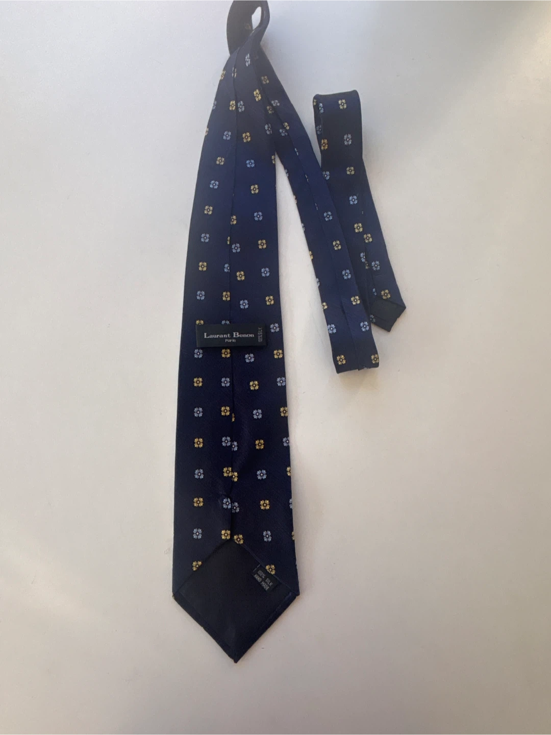 Laurant Benon Navy Floral Silk Tie - photo 2