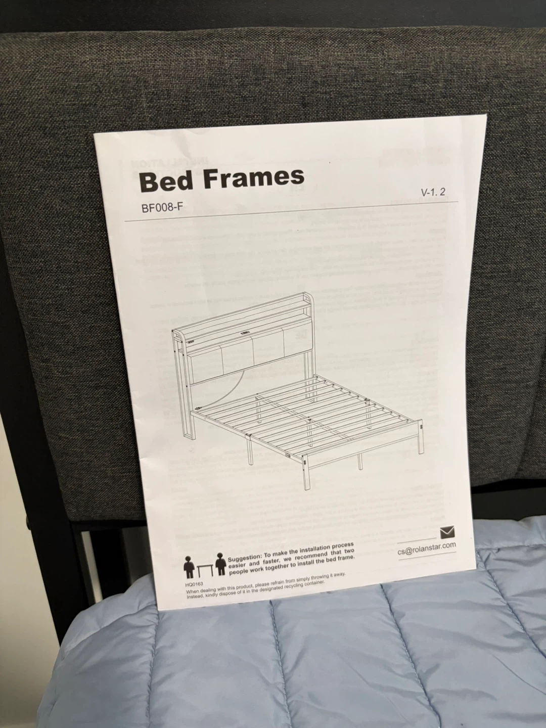 Full Size Bed Frame & Full Size Mattress (like new) - photo 4