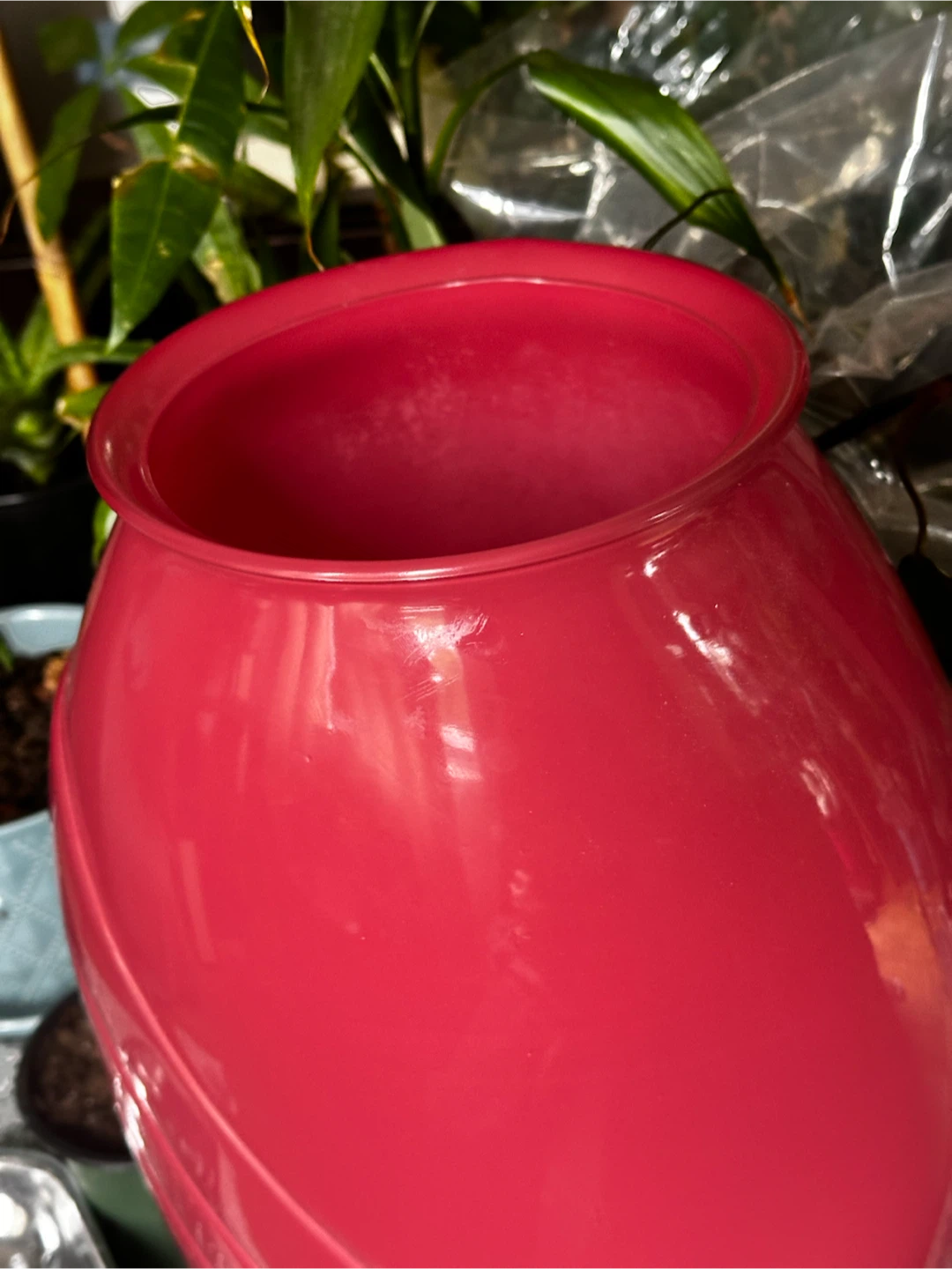 Large Vintage 1980s Art Deco Revival Glass Floor Vase - photo 4