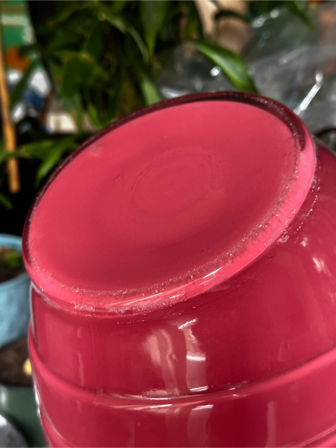 Large Vintage 1980s Art Deco Revival Glass Floor Vase - photo 5