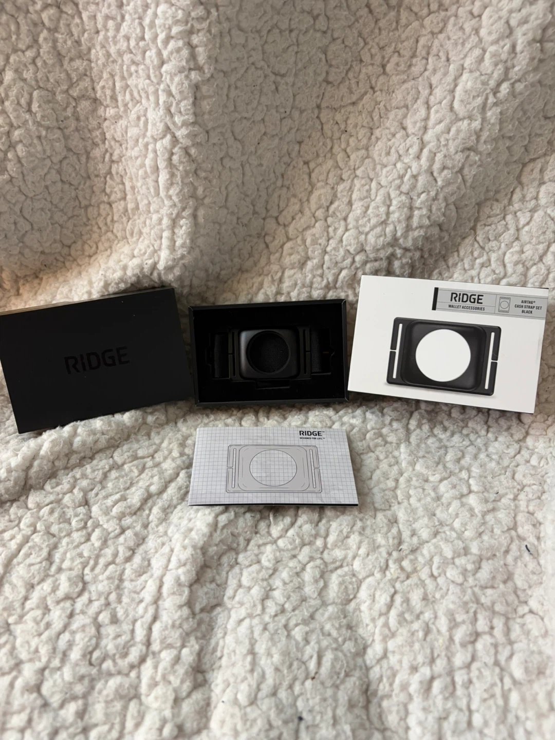 Ridge AirTag Cash Strap Set - Black