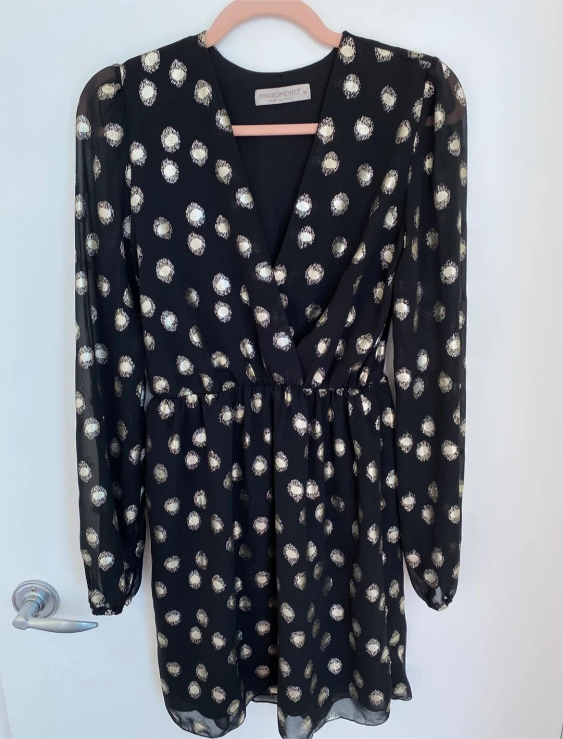 Rinascimento Black and Gold Dress - size M