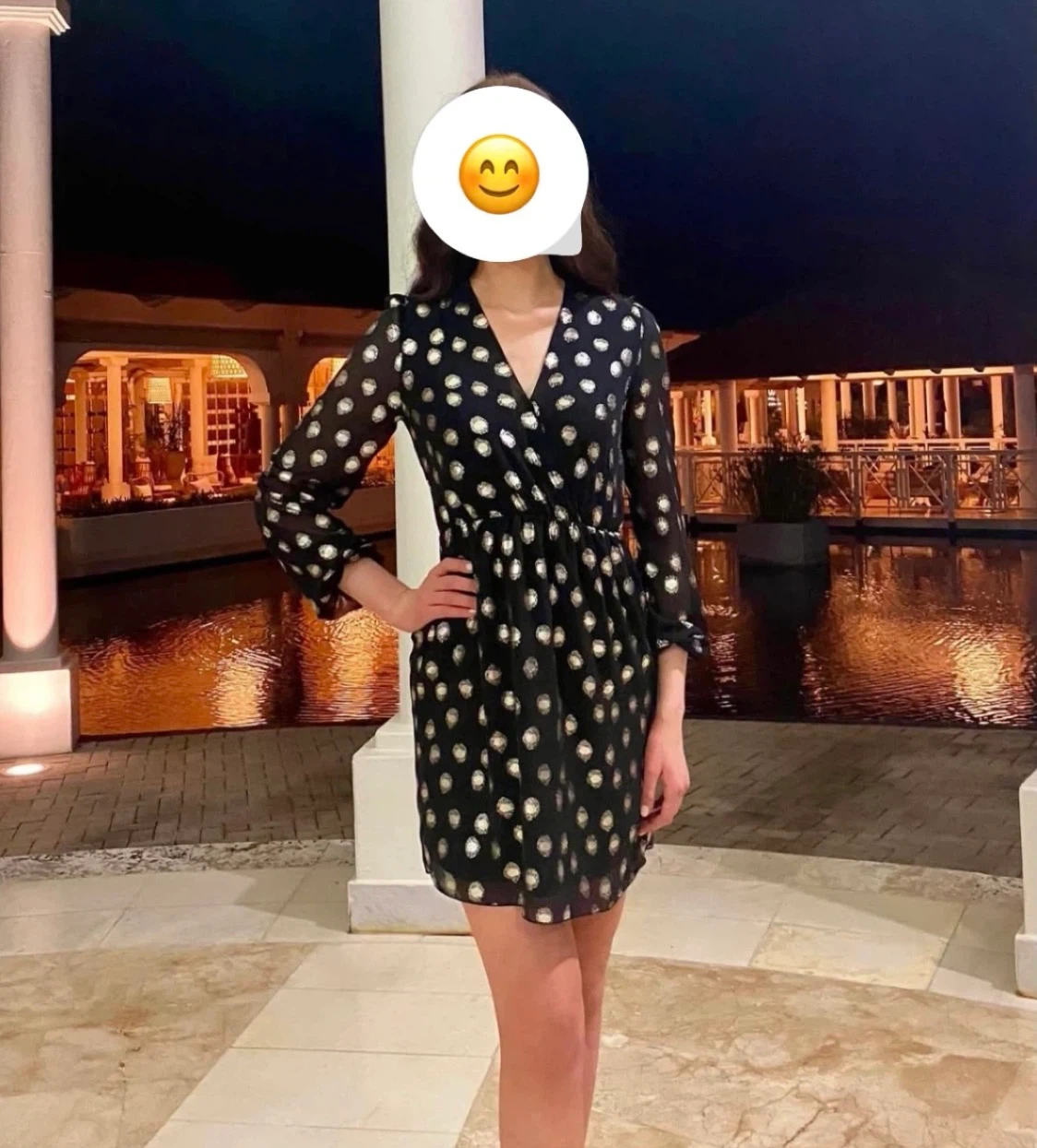 Rinascimento Black and Gold Dress - size M - photo 2