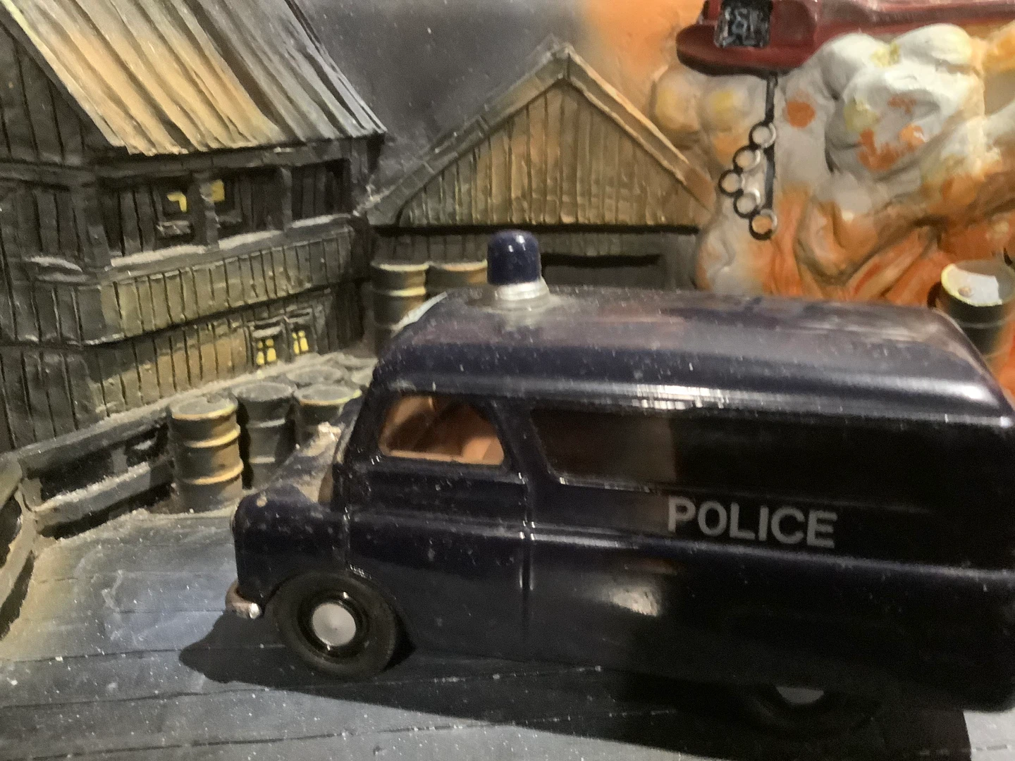 Vintage Corgi Diecast Police Van Toy