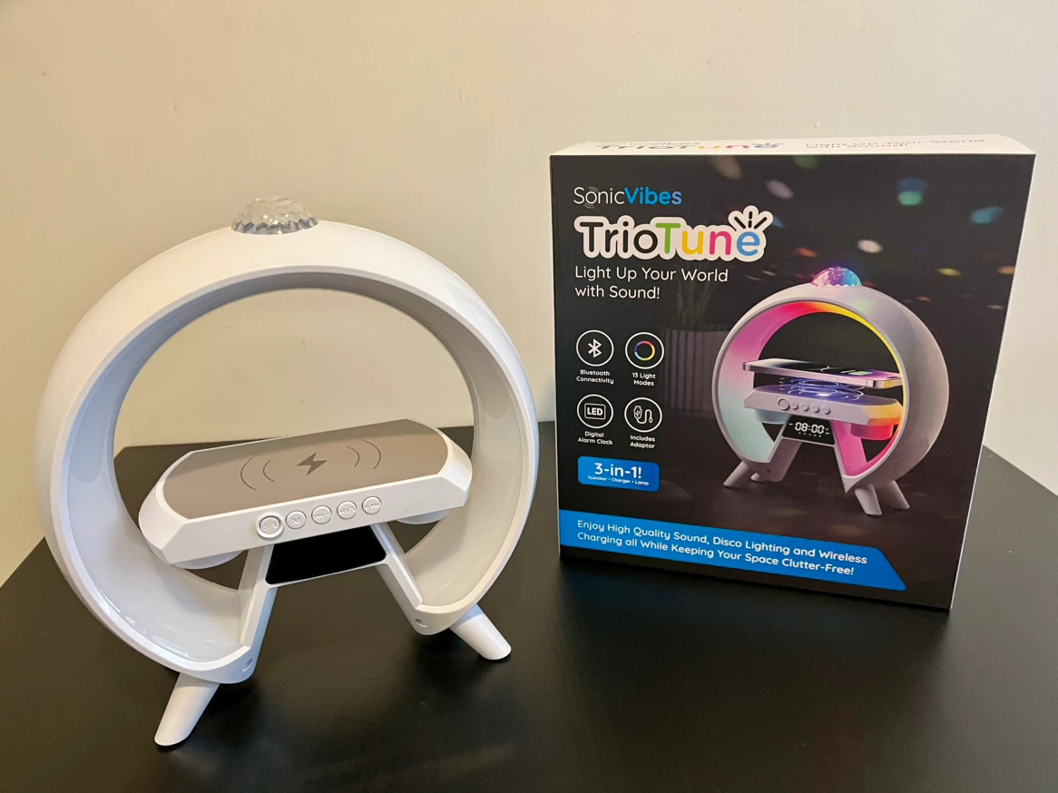 SonicVibes TrioTune 3-in-1 Speaker Lamp and Charger