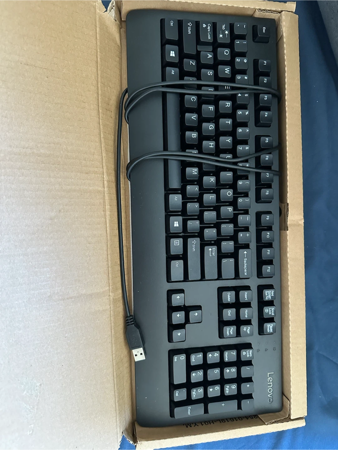 Lenovo USB Wired Keyboard – Full Size with Number Pad