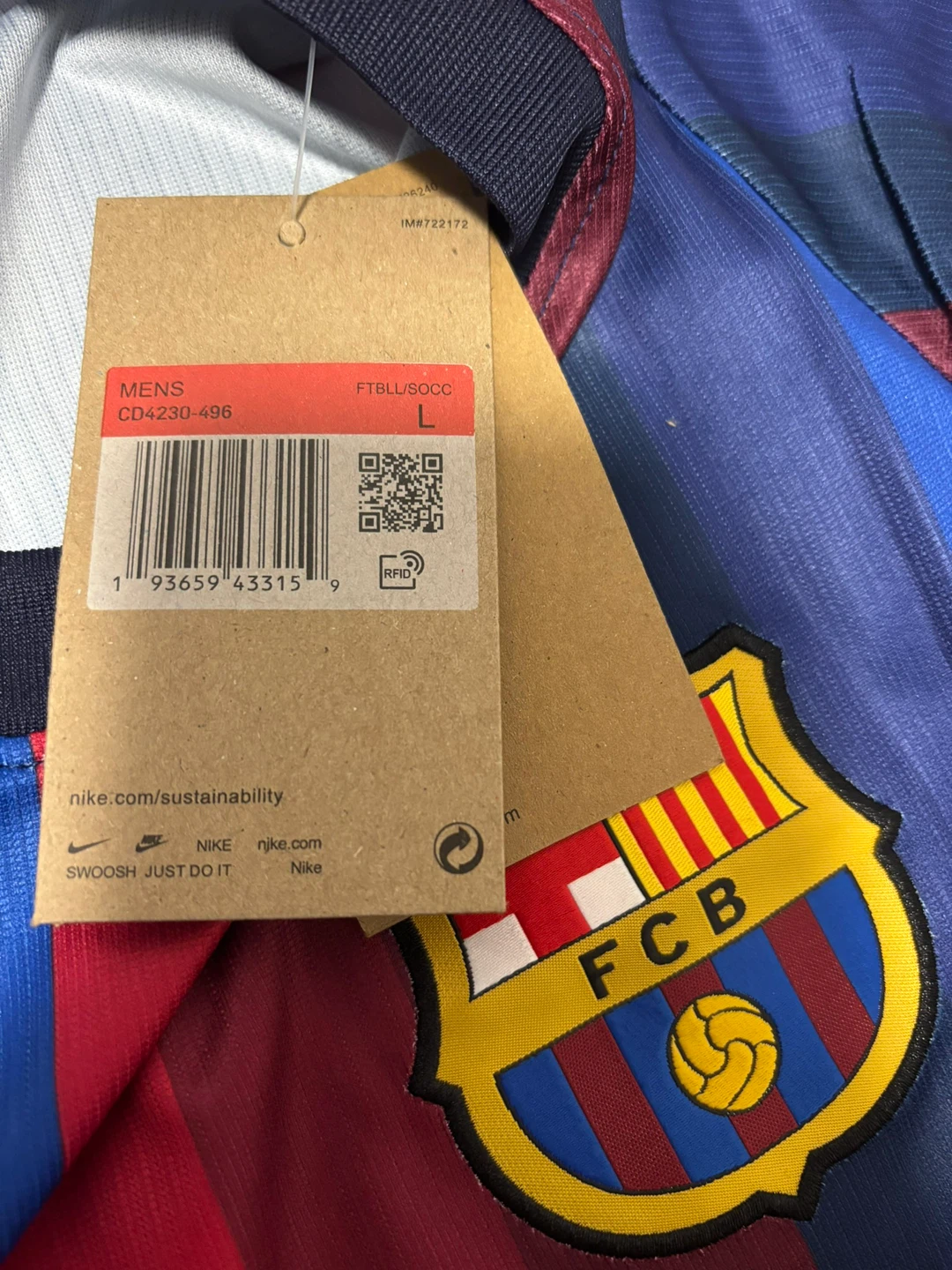 Nike FC Barcelona Lamine Yamal Jersey Size Large - photo 3