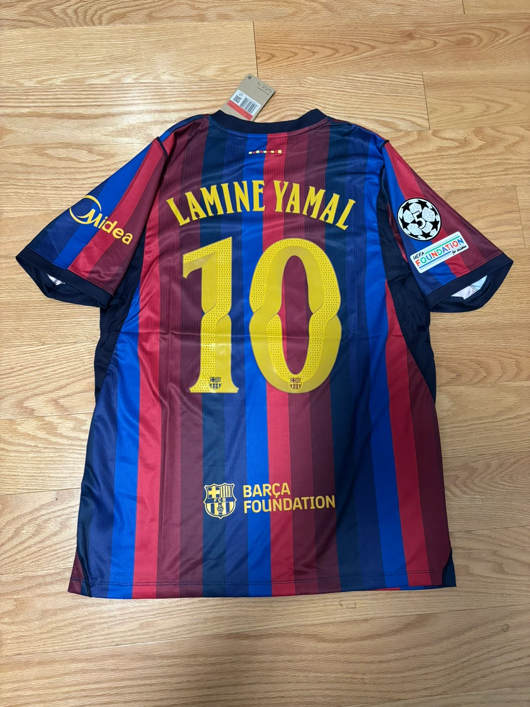 Nike FC Barcelona Lamine Yamal Jersey Size Large - photo 4