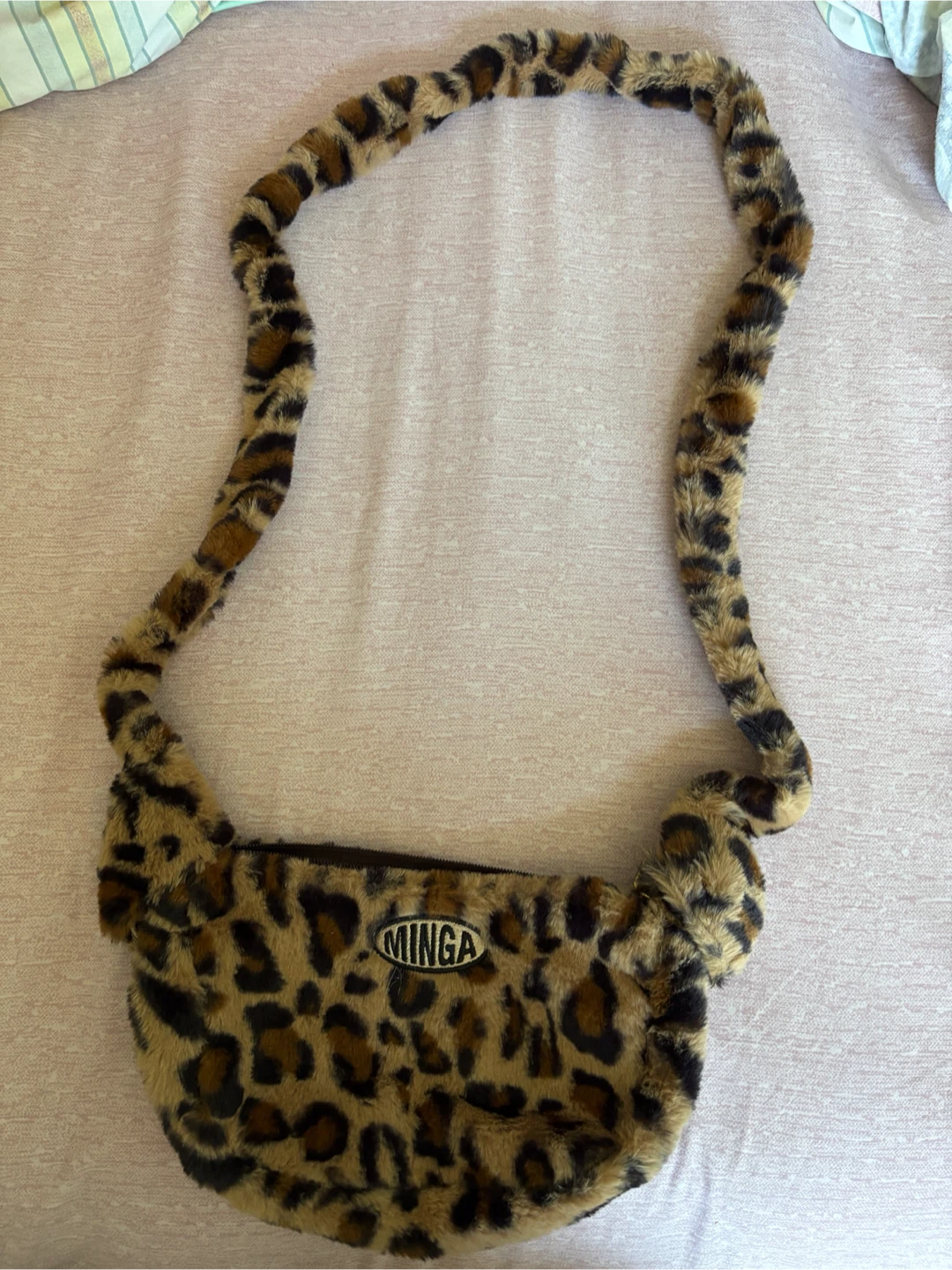 Minga London Leopard Print Faux Fur Shoulder Bag - photo 2