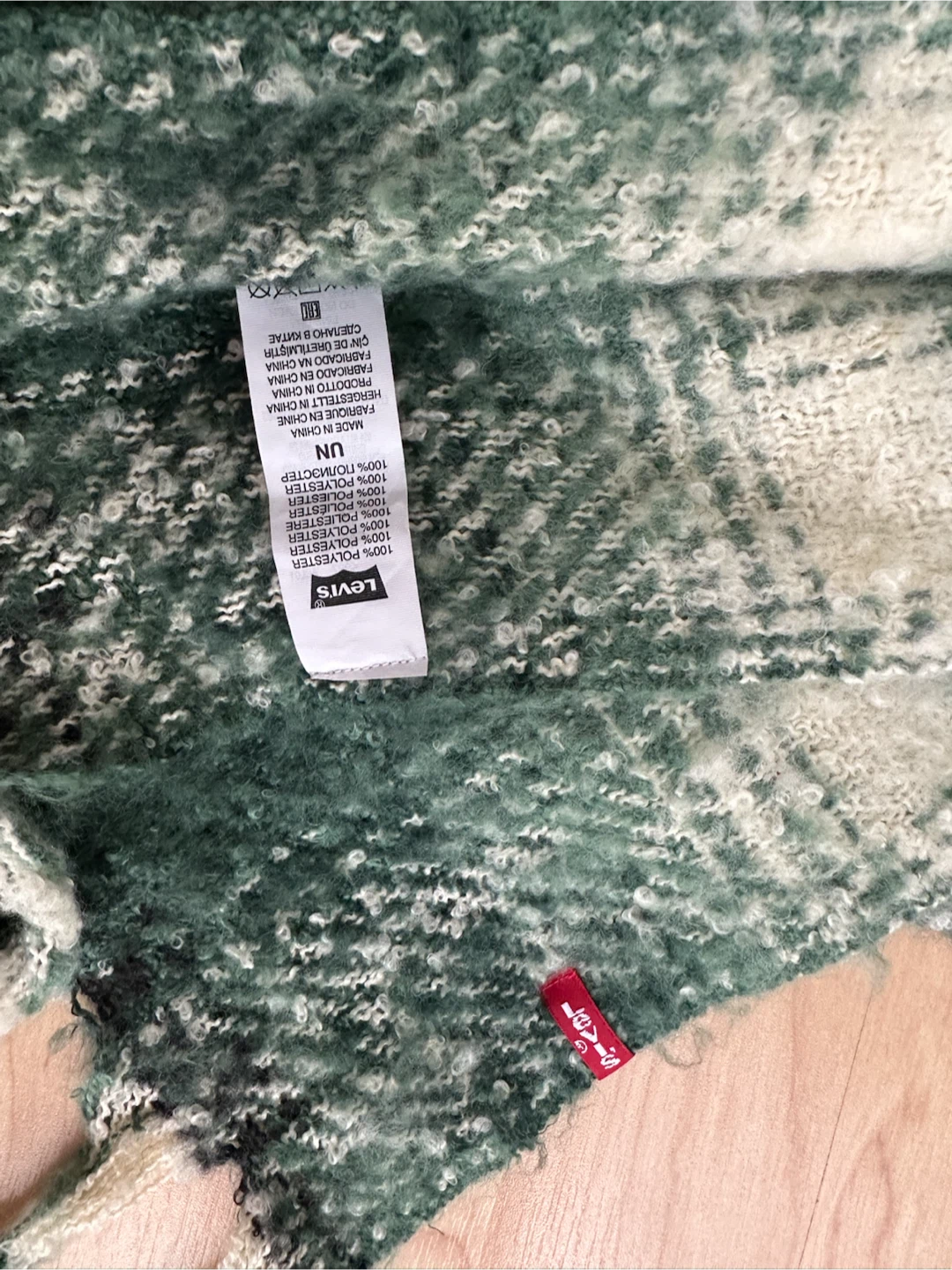 Levi's BIG green plaid scarf - photo 2