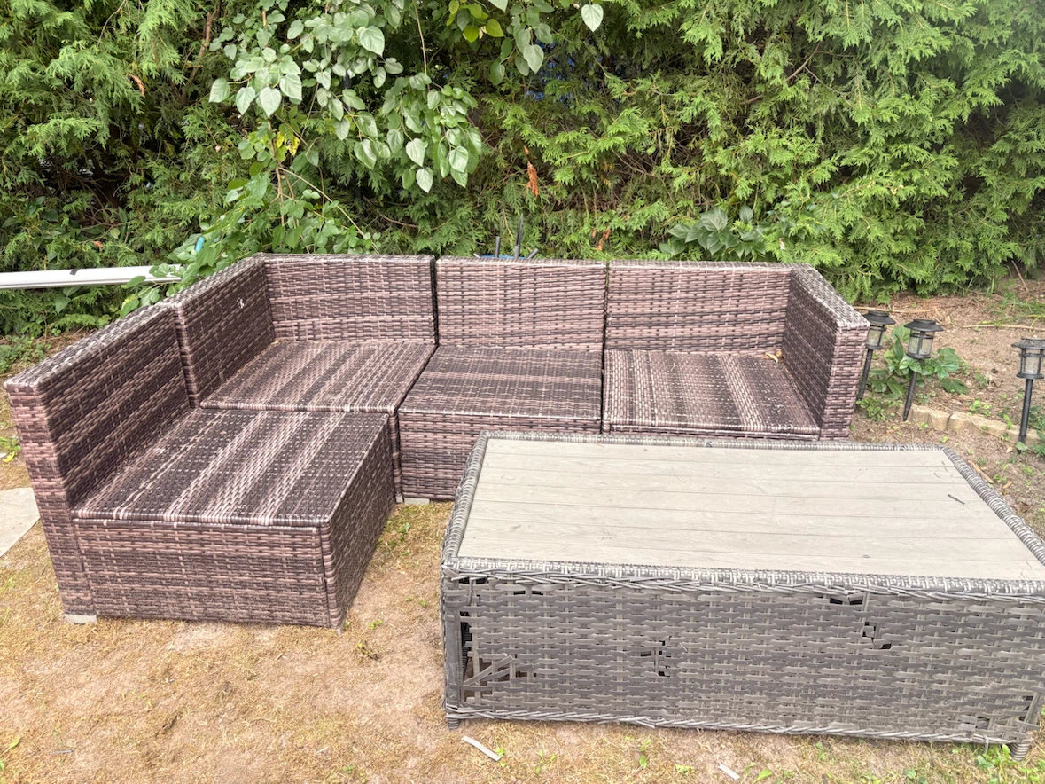 Rattan Sectional Sofa Set with Coffee Table - photo 5