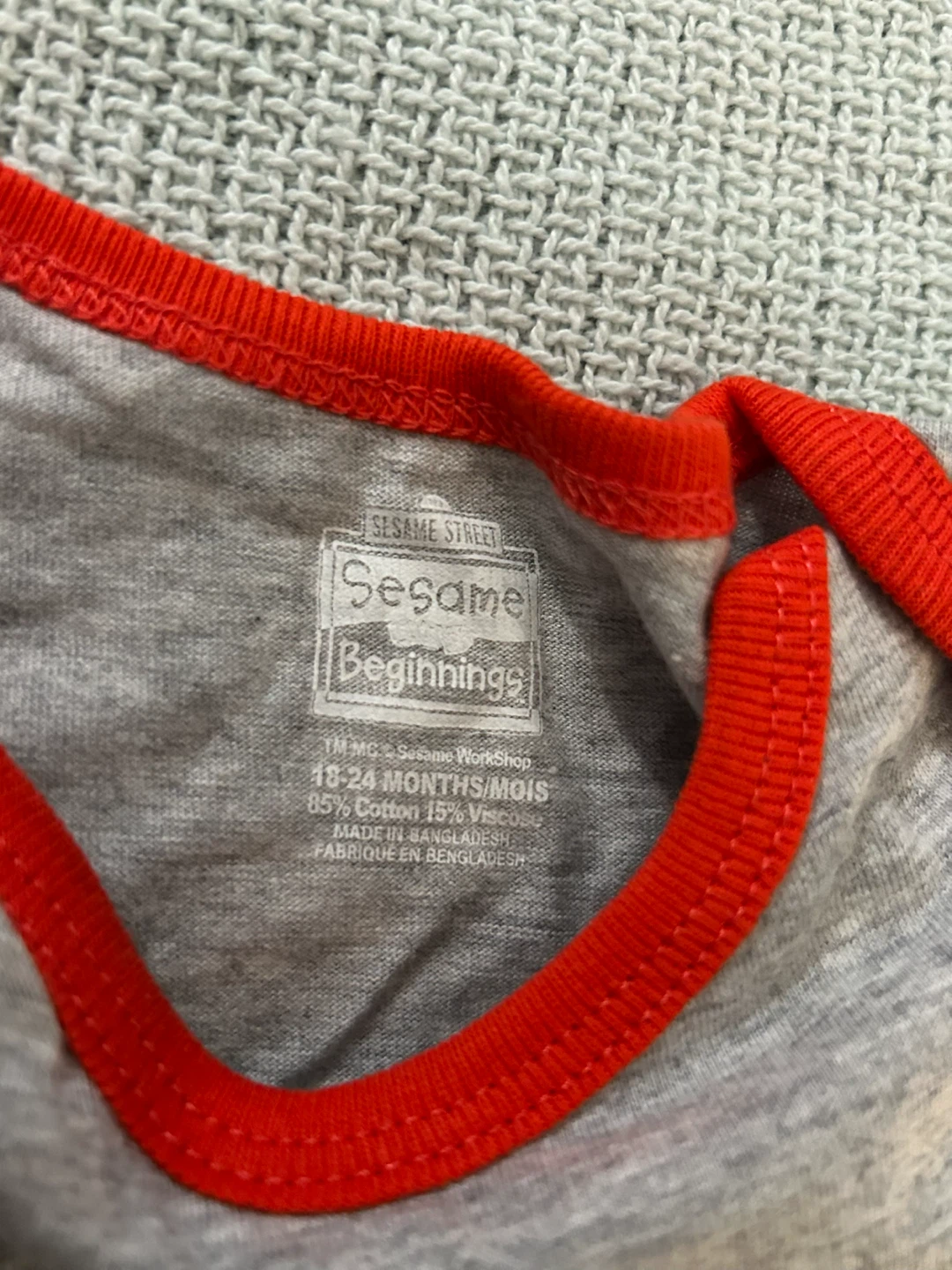 Sesame Beginnings Cookie Monster Bodysuit 18-24 Months - photo 2