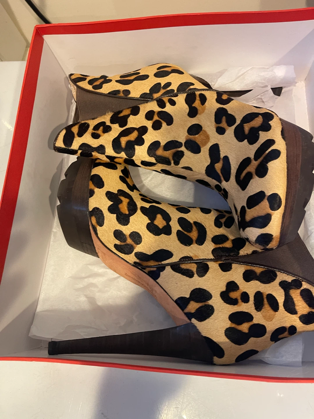 Jean-Michel Cazabat Leopard Print Ankle Boots