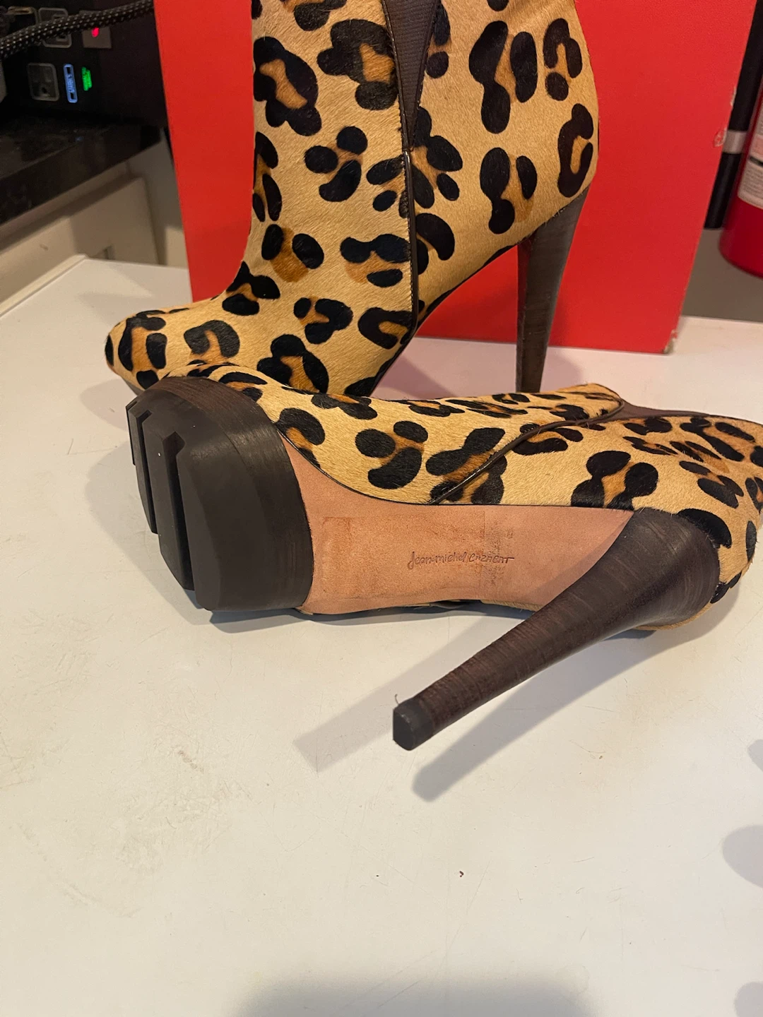 Jean-Michel Cazabat Leopard Print Ankle Boots - photo 4