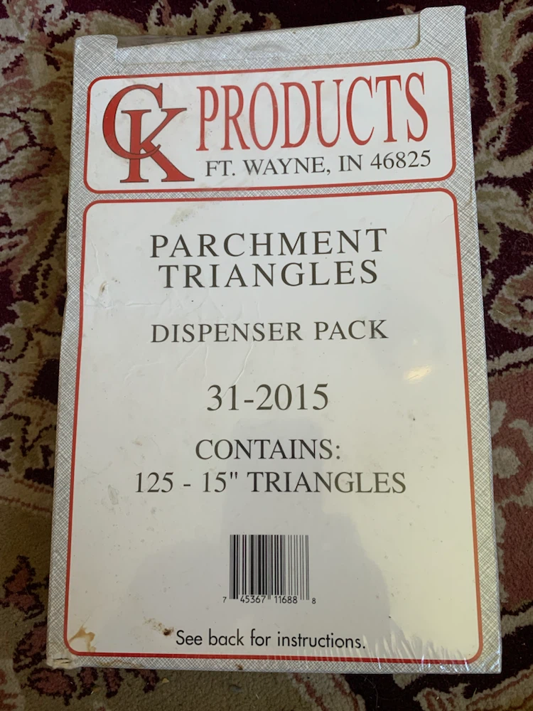 CK Products Parchment Triangles Dispenser Pack