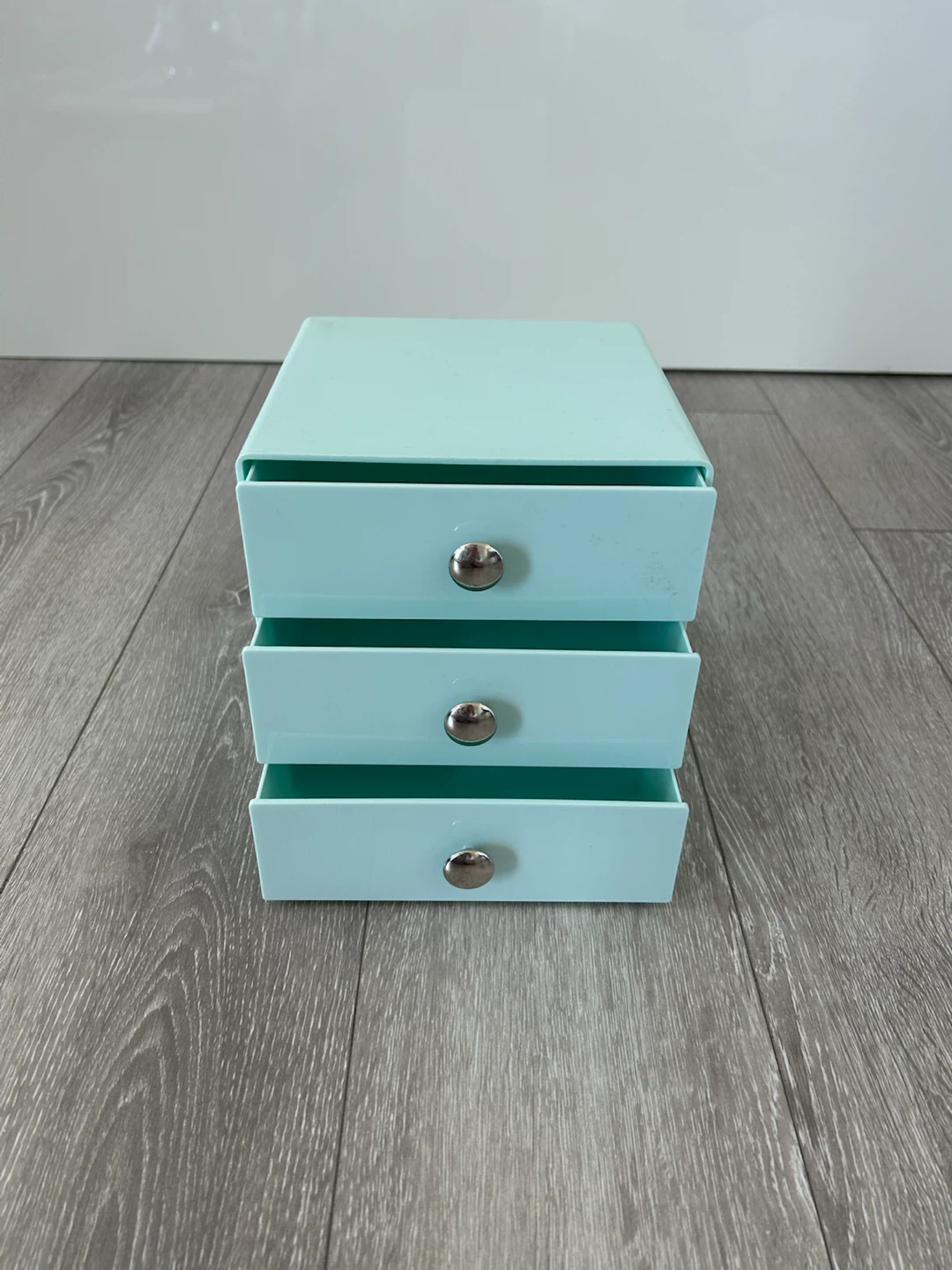 Light Blue 3-Drawer Desktop Organizer