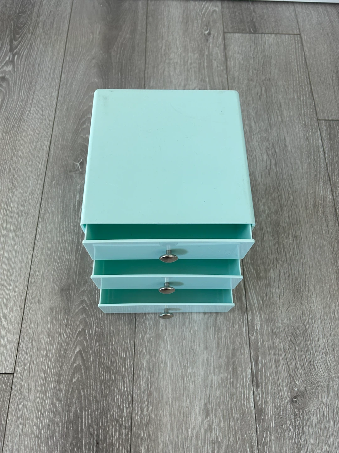 Light Blue 3-Drawer Desktop Organizer - photo 3