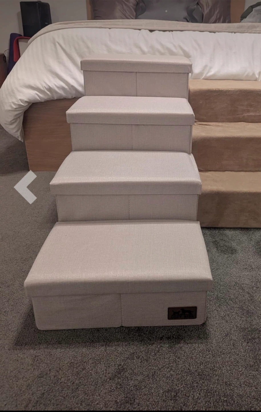 COZY KISS Dog Stairs with Storage, 22" H Wider Dog Steps, 4-Step - photo 4