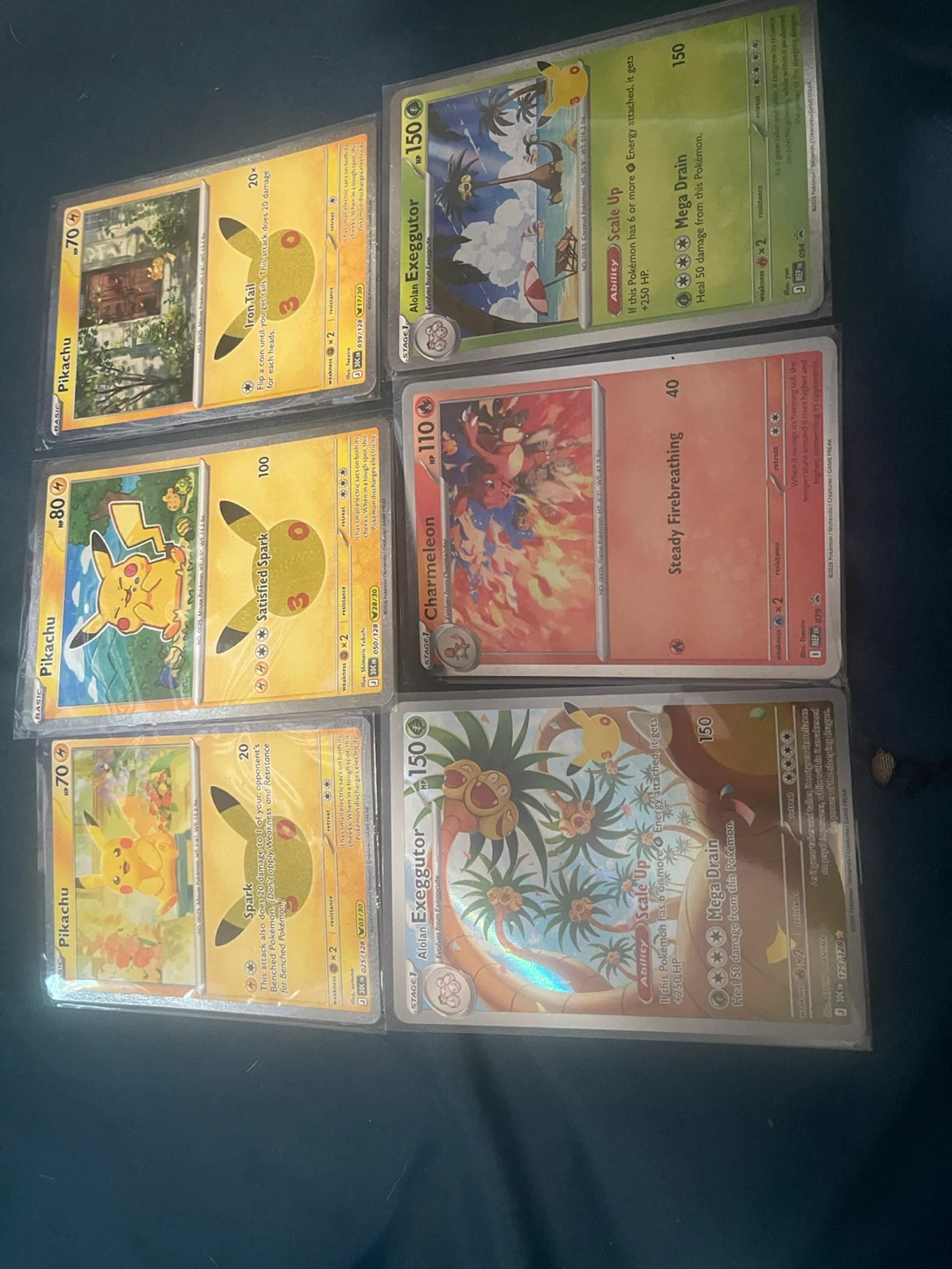Lot of 6 Assorted Pokemon Trading Cards