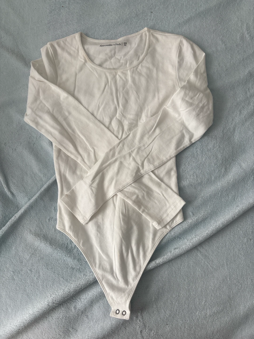 Abercrombie & Fitch White Long Sleeve Bodysuit