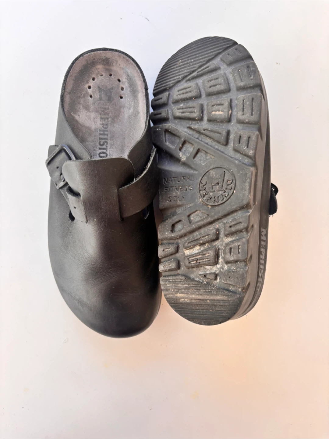 Mephisto Black Leather Clogs Size 39 - photo 2
