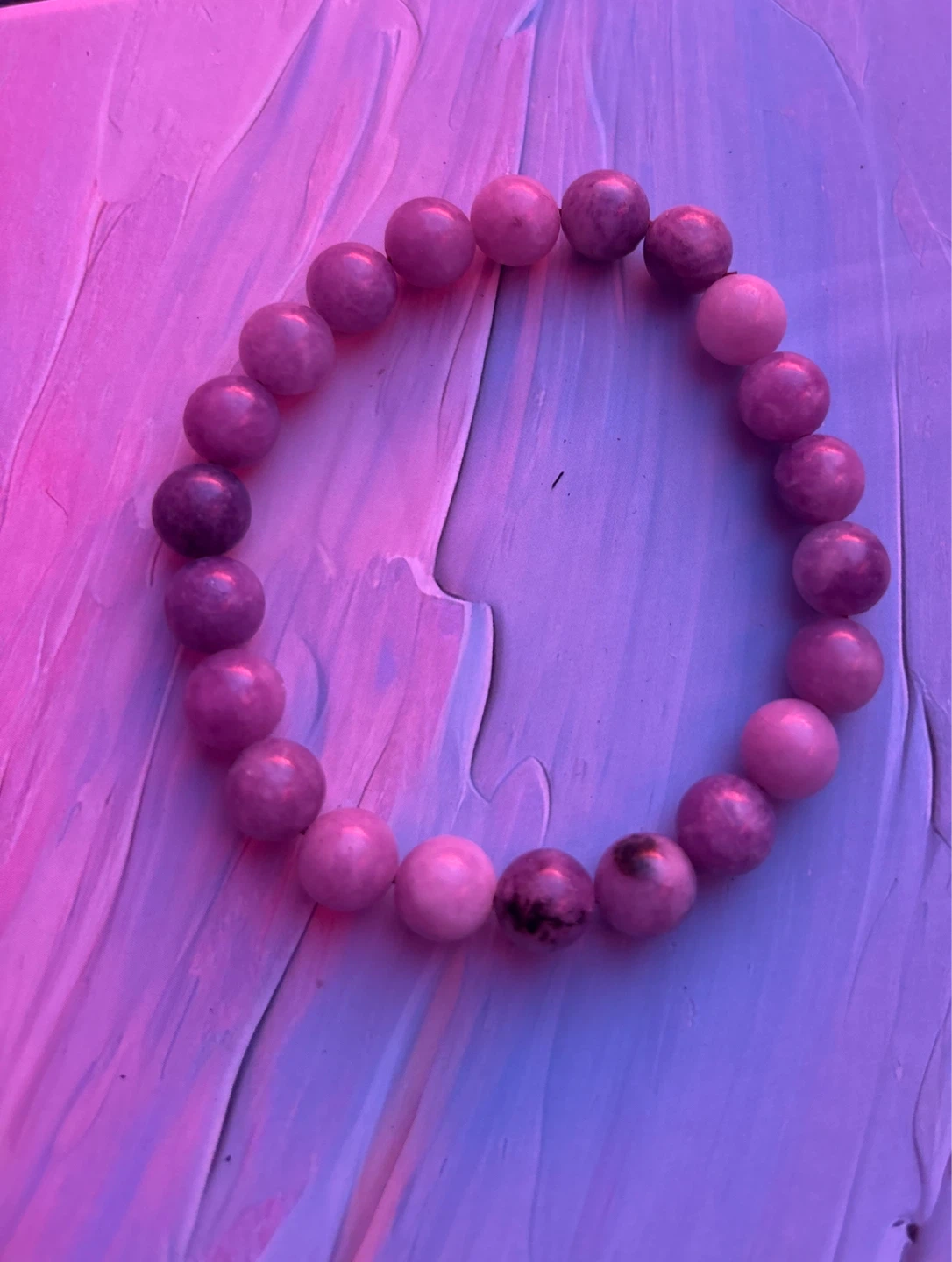 Pink/Purple Beaded Bracelet