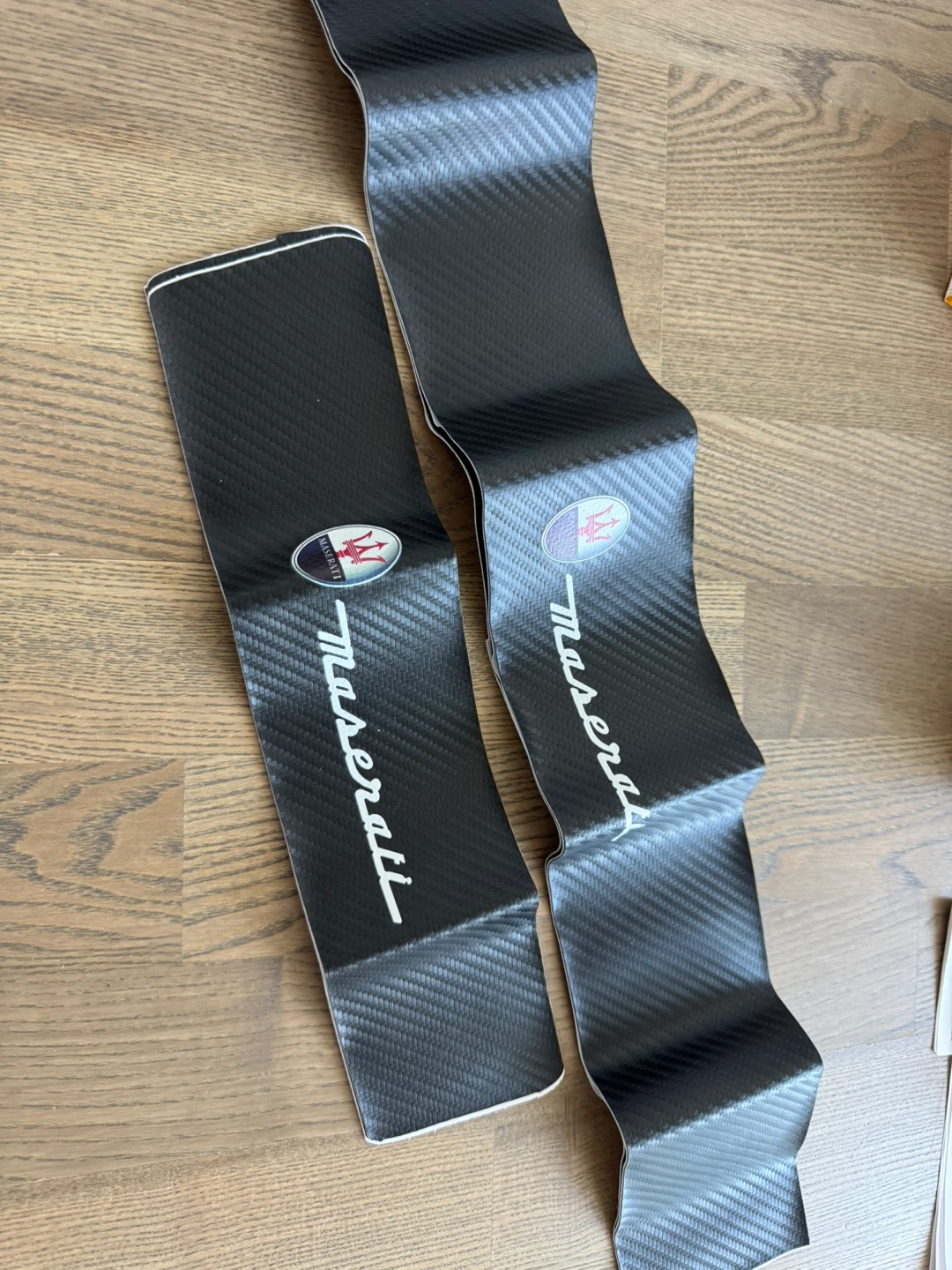 Maserati Carbon Fibre Style Door Sill Protector Decals - photo 2