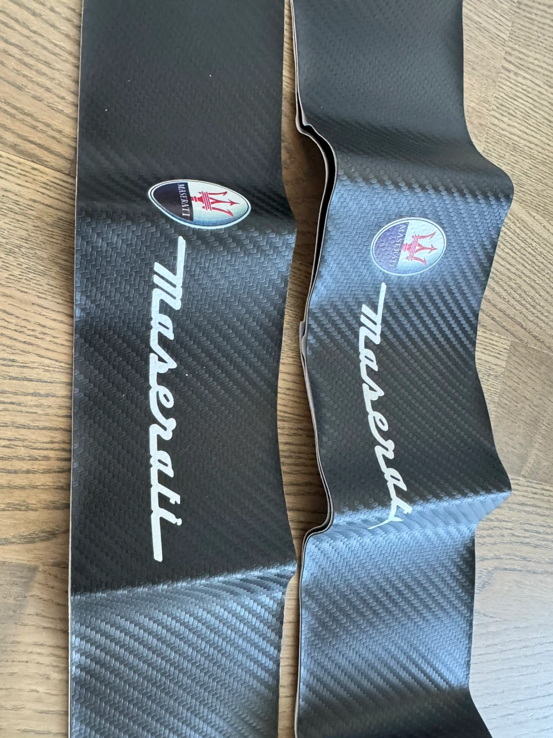 Maserati Carbon Fibre Style Door Sill Protector Decals - photo 3