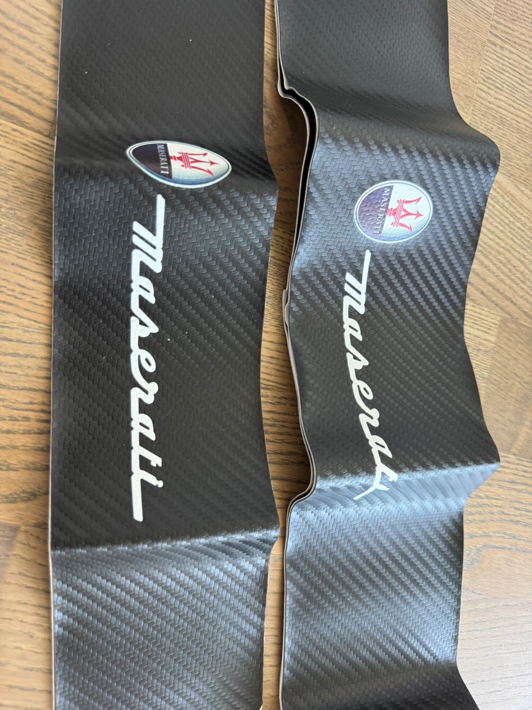 Maserati Carbon Fibre Style Door Sill Protector Decals - photo 4