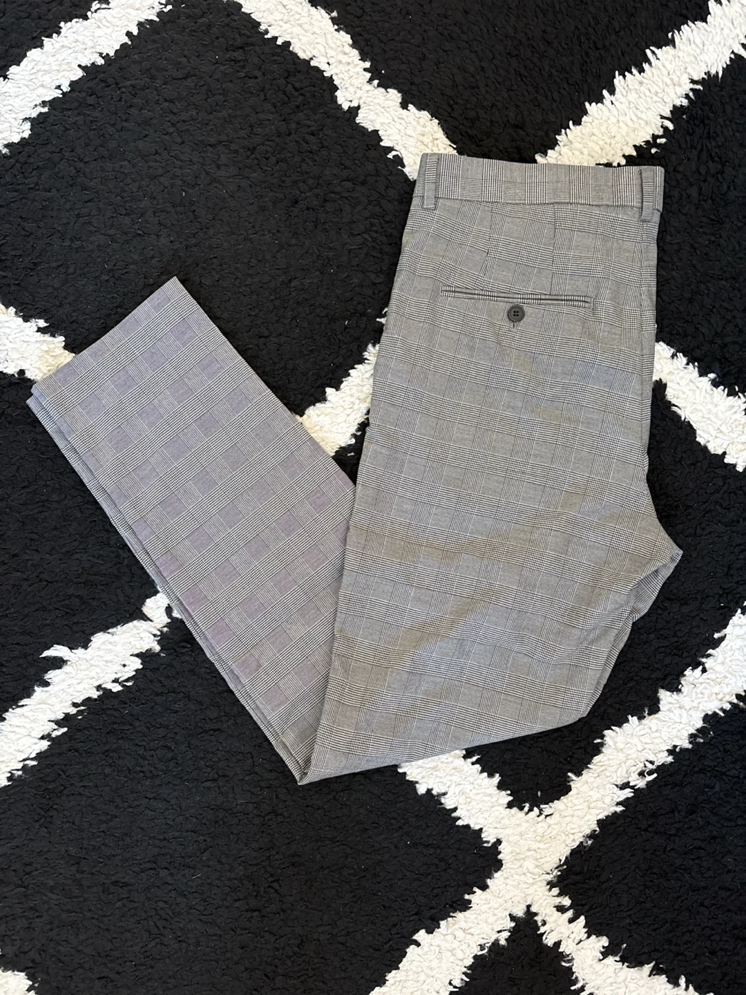 H&M Slim Fit Trousers - Grey Check